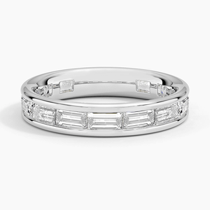 Elegante ANILLO DE PLATA 925 para mujer, anillo de eternidad cultivado en laboratorio, banda de boda clásica de lujo con ajuste de canal para anillos de compromiso - Product Image 3