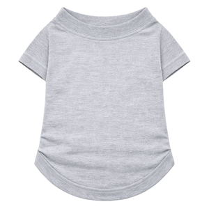 Grey Dog T Shirt Soft Cotton Solid <b>Pet</b> Tee Lightweight Comfortable Daily Wear for Small and Medium Dogs - Product Image 4