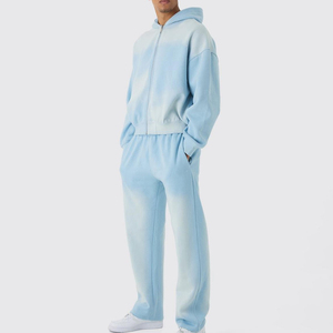 Survêtement d'hiver imprimé personnalisé de haute qualité respirant délavé à l'acide pour hommes Couleurs et tailles personnalisées 100% coton Streetwear - Product Image 1