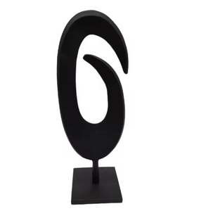 Venta al por mayor último diseño muerto mate negro PC aluminio y hierro Metal escultura abstracta decorativa para la decoración del hogar - Product Image 1