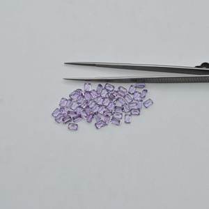 Améthyste rose brésilienne à facettes octogone coupe pierres précieuses en vrac 3x4mm naturel calibré pour bijoux bague collier accessoires vente - Product Image 1