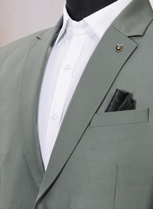 Costume pour homme vert herbe moderne très demandé, ensemble 2 pièces pour les événements d'entreprise et les mariages, disponible pour l'exportation - Product Image 4