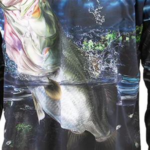 Polo de pesca de manga larga de secado rápido hecho a medida, camisas impermeables, ropa deportiva, Polo de sublimación completa, camisas de poliéster para hombre - Product Image 4