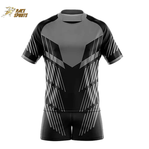 High Quality Sublimated Rugby Shirt Shorts Unisex Sportswear Latest Design Stylish Breathable Plus Size Quick Dry Uniform Set - Product Image 4