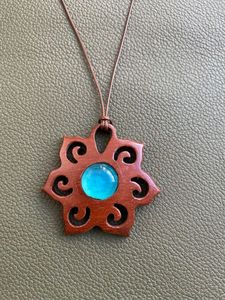 HOW <b>NECKLACES</b> FOR WOMEN MEN NATURAL <b>LARGE</b> BOHO TRIBAL SONO WOODEN <b>Pendant</b> on Adjustable Cord Handmade <b>Necklace</b> - Product Image 3