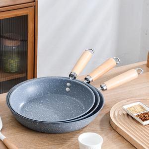 Poêle en <span class=keywords><strong>pierre</strong></span> durable 30/28/26 cm, Wok, Poêle antiadhésive, Poêle à frire, Cocotte, Compatible induction, pour œufs, crêpes, cuisinière à gaz, usage domestique - Product Image 4