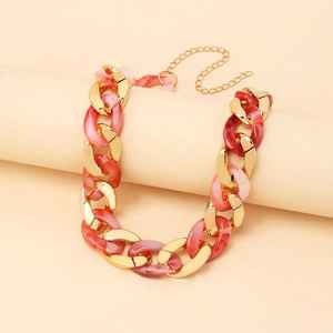 High Quality <b>Jewelry</b> Acrylic Chain Multicolor Personality <b>Stitching</b> Fashion for Women - Product Image 1
