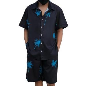 Summer Men Shirt and Shorts 2 Two-Piece Set Beach Wear Custom Print Short Sleeve Men's Sets Men's Casual Wear <strong>Outfit</strong> - Product Image 1
