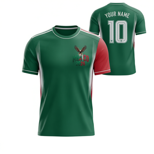 Maglia Unisex per Tifosi di Calcio Mondiali Messico 2026, T-Shirt Promozionale con Grafica Aquila Verde - Product Image 2