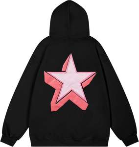 Otoño Streetwear Sudaderas con capucha Diseño forrado Logotipo frontal Impresión de pantalla de seda Digital Tie-Dye Lavado ácido Técnicas de lavado Sólido con capucha - Product Image 3