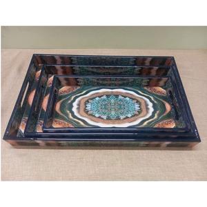 Bandeja de Servicio Rectangular de Madera Esmaltada, Hecha a Mano, Ecológica y Personalizada con Logotipo para el Hogar - Product Image 6