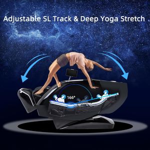 Nouveau fauteuil de massage de haute qualité avec inclinaison zéro gravité, commandes vocales, haut-parleurs Bluetooth haut de gamme et trois rouleaux pour les pieds - Product Image 5