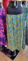 Ensemble 2 pièces haut et jupe décontractée pour femme, coupe classique, col en V, motif imprimé, tissu en soie, longueur genou, haute qualité, séchage rapide, écologique