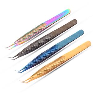 Isolating natural lashes eyelash extension tweezer balanced tension for <b>control</b> and lash pickup smooth <b>gripping</b> tweezer - Product Image 5