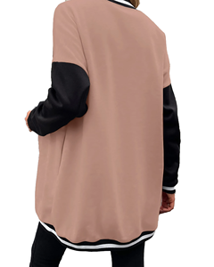 Blouson bombardier unisexe élégant avec col montant en toile Logo avant prêt pour l'hiver Coupe classique - Product Image 2