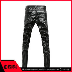Dernier style de pantalons en cuir pour hommes à vendre meilleure qualité de pantalons en cuir pour hommes à bas prix - Product Image 2