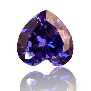 Belle bague en tanzanite bleu violet taille pierre précieuse excellente forme de coeur Size-10x10x6MM carat-6.25 haute qualité nouvelle pierre précieuse - Product Image 3
