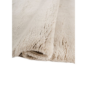 พรมขนสัตว์และไหมถักมือสีเบจและสีน้ำตาล ขนาด 9x12 ฟุต สำหรับตกแต่งห้องนั่งเล่น - Product Image 2