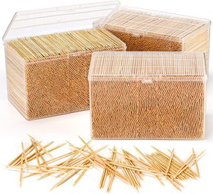 Palillos de bambú verde de 3,5 pulgadas para aperitivos, sándwiches, cócteles, selecciones de comida y aperitivos para barbacoa, Material de madera duradero - Product Image 4