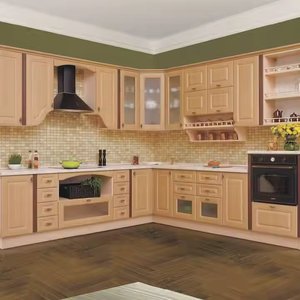 Conjunto de armario de cocina de pie MDF melamina UV diseño moderno europeo armario Modular de madera completo con soporte para fregadero muebles de cocina - Product Image 3