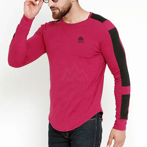 La última camiseta de manga larga de moda, ropa de calle con logotipo impreso personalizado con colores de contraste, nuevo diseño hecho de tela de punto - Product Image 4