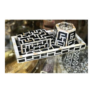 Budget Bakhoor – brûleur de parfum, nouvelle Collection, plateau d'incrustation en nacre, boîte acrylique du qatar, incrustation d'os, Bakhoor brûleur Mabkhara - Product Image 6