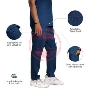 Vêtements de sport légers et respirants pour femmes Ensemble d'uniformes de gommage flexibles en deux pièces pour les infirmières à usage hospitalier et clinique - Product Image 4