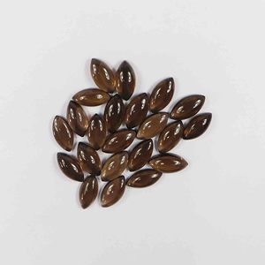 คุณภาพสูงพลอยสีน้ำตาลหลวมธรรมชาติสโมกกี้ควอตซ์ทรงโค้งเรียบสำหรับทำเครื่องประดับขายส่งมาก - Product Image 5