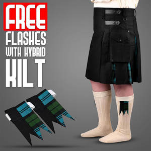 Kilts utilitaires hybrides 2026 pour hommes, tartan écossais Black Watch, avec couche interne plissée - Product Image 5