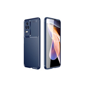 Coque en silicone premium JoieCreatif Negro pour Xiaomi Poco F4, bleu marine, antichoc, protection pour téléphone portable, style Ins - Product Image 1
