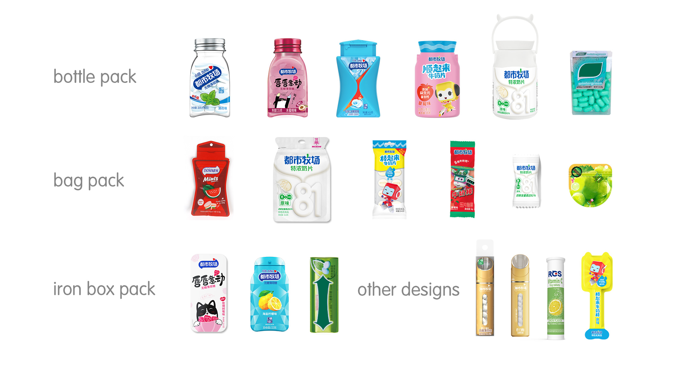 Double Color Shape Sugar Free candy Vitmain C Fresh Cooling Watermelon Flavor Bag Packing After Dinner Mints
