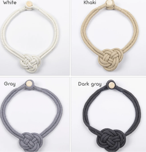 Modern Outdoor <b>Curtain</b> Holdback, Cotton Hand Woven Tie Backs Drapery Holdbacks Rope..Window Decor - Product Image 2