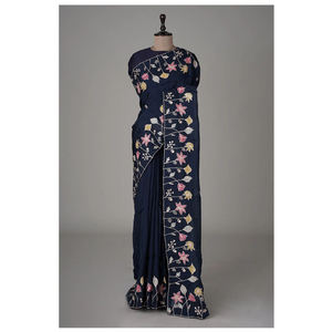 Nouveau dernier fil de soie de concepteur avec Saree en soie de travail de séquence du meilleur fabricant et exportateur indien du monde - Product Image 1