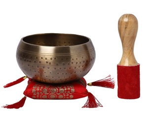 Cuenco tibetano ecológico para cantar, cuenco con sonido para meditación hecho a mano en la India para la curación y el cuenco de atención plena - Product Image 6