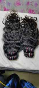 100% paquetes de cabello humano indio alineados con cutícula ondulada profunda Natural de proveedor de la India extensión de cabello de trama de máquina de alta calidad - Product Image 2