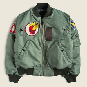 Veste de bombardier d'hiver de haute qualité de conception personnalisée à bas prix unisexe en toile coupe-vent à vendre - Product Image 1