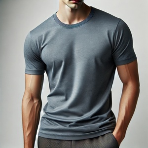 Camiseta de Algodón de 180g de Alta Calidad, de Corte Regular, de Secado Rápido, de Media Manga para Hombre, con Diseño de Logotipo Personalizado OEM, a la Moda - Product Image 3