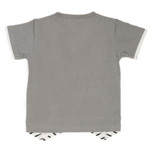 Boys Half Sleeves T-<b>Shirt</b> - Grey - Product Image 3