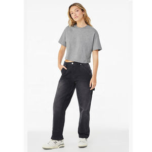 Camiseta corta de manga corta personalizada de alta calidad para mujer, algodón transpirable con secado rápido y bordado, estilo Sexy, suministro al por mayor - Product Image 4