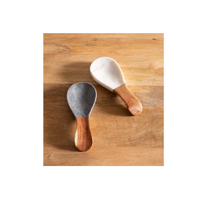 Modern Stylish Design Marble & Wooden <b>Spoon</b> Rest Kitchenware Cooking <b>Spoon</b> Spatula <b>Holder</b> Rest Gray Stone - Product Image 3
