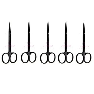 Ciseaux Iris professionnels noirs revêtus STR CVD en acier inoxydable de qualité supérieure, instruments de précision pour la chirurgie plastique - Product Image 5