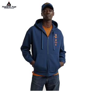 OEM Custom Logo Design Cotton Embroidery <b>Hoodie</b> Manufacturers Plain High Quality Plain Heavy Unisex <b>Full</b> <b>Zip</b> <b>up</b> Hoodies - Product Image 1