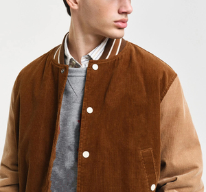 Veste universitaire pour hommes en coton lourd sur mesure de haute qualité veste universitaire Letterman à broderie personnalisée - Product Image 3