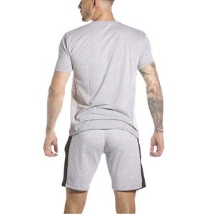 Wholesale Customized Design Solid High Quality Summer Breathable Knitted <b>Fleece</b> Short-sleeved <b>Men</b> T <b>Shirt</b> Matching Shorts Twin - Product Image 5