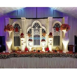 Grand décor de scène de mariage victorien, cadre de scène de mariage de Style canadien à la mode, cadre de scène victorien à thème blanc - Product Image 1