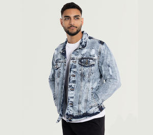 Veste en jean 100% coton pour homme, lavage foncé, style décontracté pour l'hiver, veste en coton de haute qualité pour homme, vente en gros personnalisée - Product Image 4
