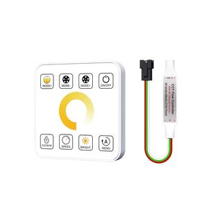وحدة تحكم لاسلكية صغيرة تعمل بالتردد الراديوي 86 للتحكم عن بعد في شريط LED مع لوحة لمس للتحكم في درجة حرارة اللون وتأثيرات SPI وتأثير الماء المتدفق وتأثير الحصان، تيار خرج 6 أمبير - Product Image 6