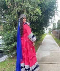 Venta al por mayor personalizado afgano Kuchi Vintage A-Line vestido para las mujeres últimos diseños-Kutchi Tribal Afghani ropa en venta - Product Image 4