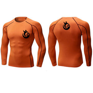Logo personnalisé pour hommes Rashguard imprimé à manches longues UPF 50 + Compression Surf Sports Shirt Plain Gym Top pour MMA Surf & Sports - Product Image 4