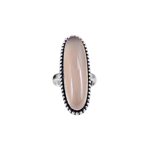 Anillo Clásico Estilo Boho para Mujer, Joyería de Plata 925 con Cuarzo Rosa, Anillo Hecho a Mano, Regalo para Enamorados - Product Image 1